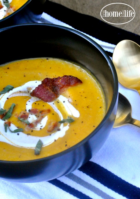 the-best-butternut-squash-soup-recipe-made-from-scratch-with-bacon-and-sage-so-delicious-and-perfect-to-serve-at-thanksgiving-via-firsthomelovelife-com