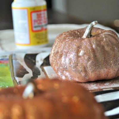 Fall Has Finally Arrived! Glittered Pumpkins Tutorial