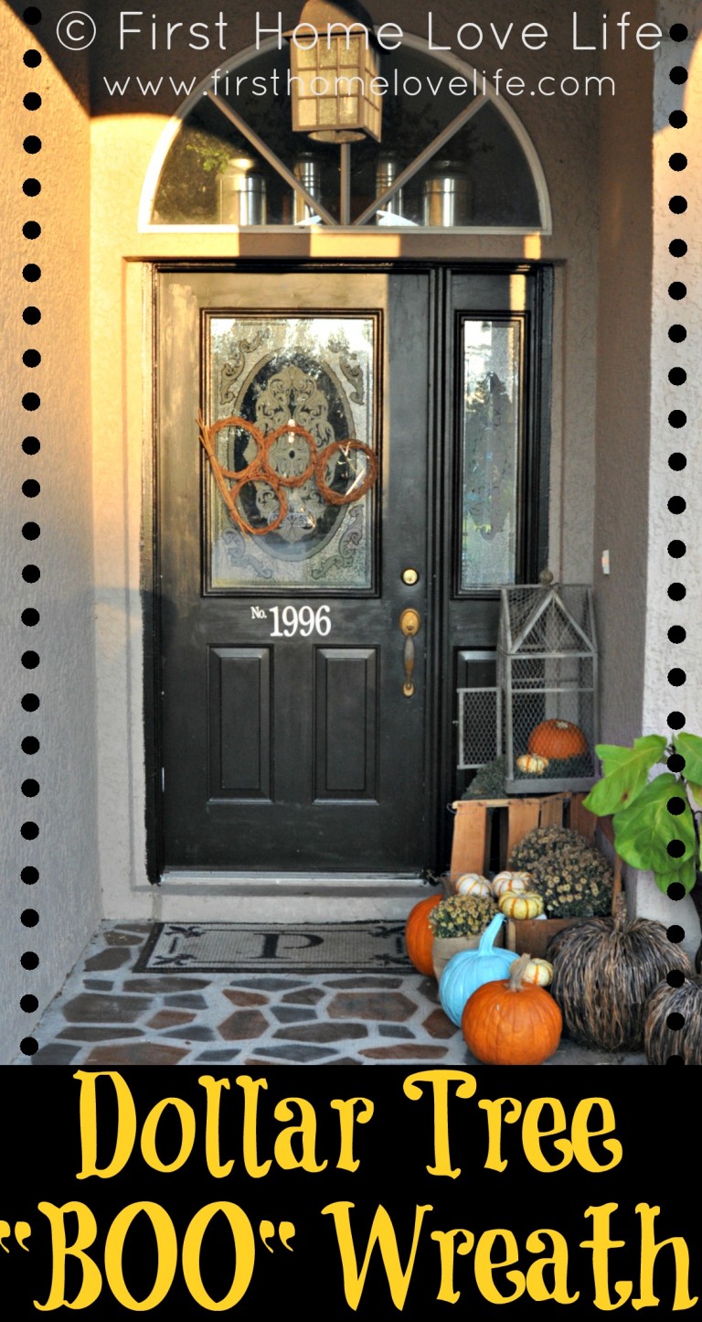 $4 Dollar Tree “BOO” Wreath