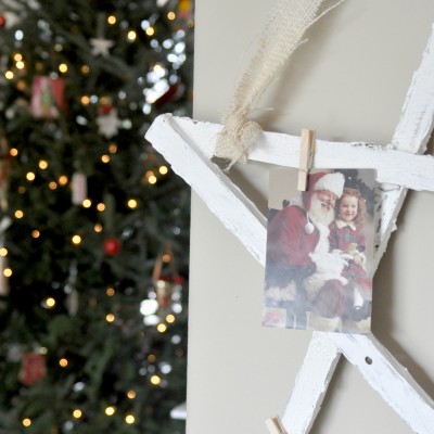 Make Your Own Wood Star Holiday Card Display