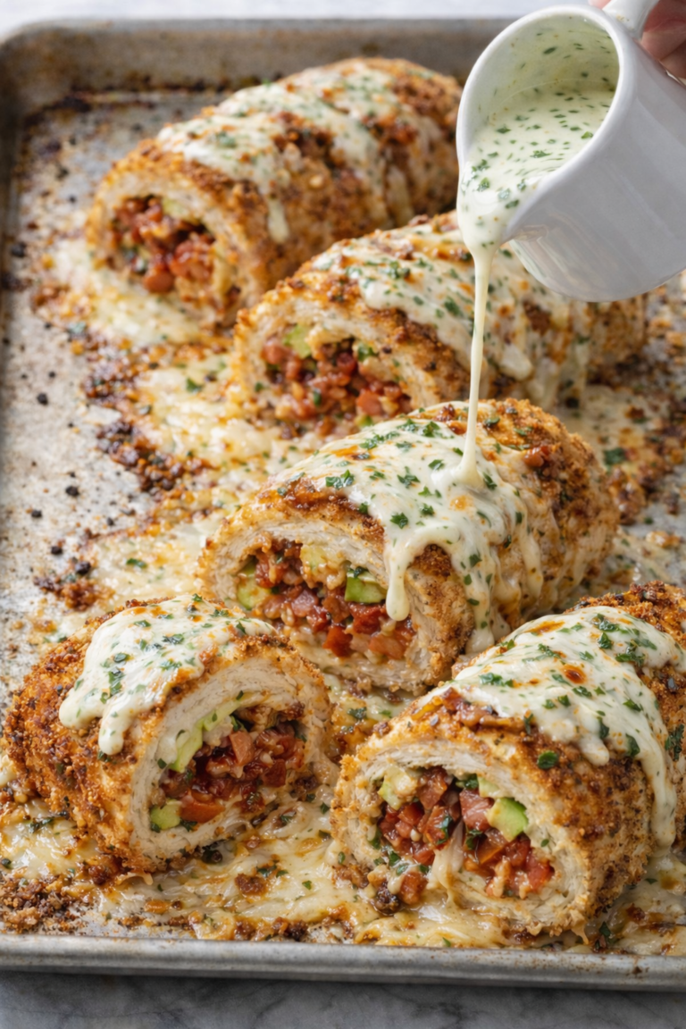 Easy Crispy Chicken Avocado Club Roll-Ups with Herb Mayo