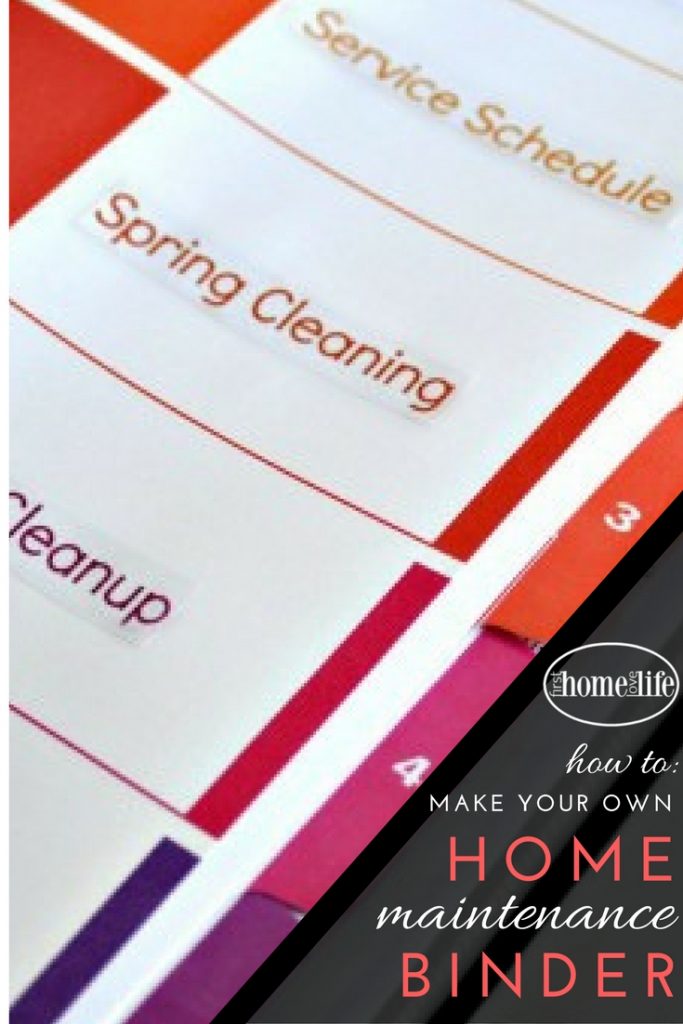 how to make your own organized home maintenance binder to keep track of household services, important appointments and cleaning schedules via firsthomelovelife.com