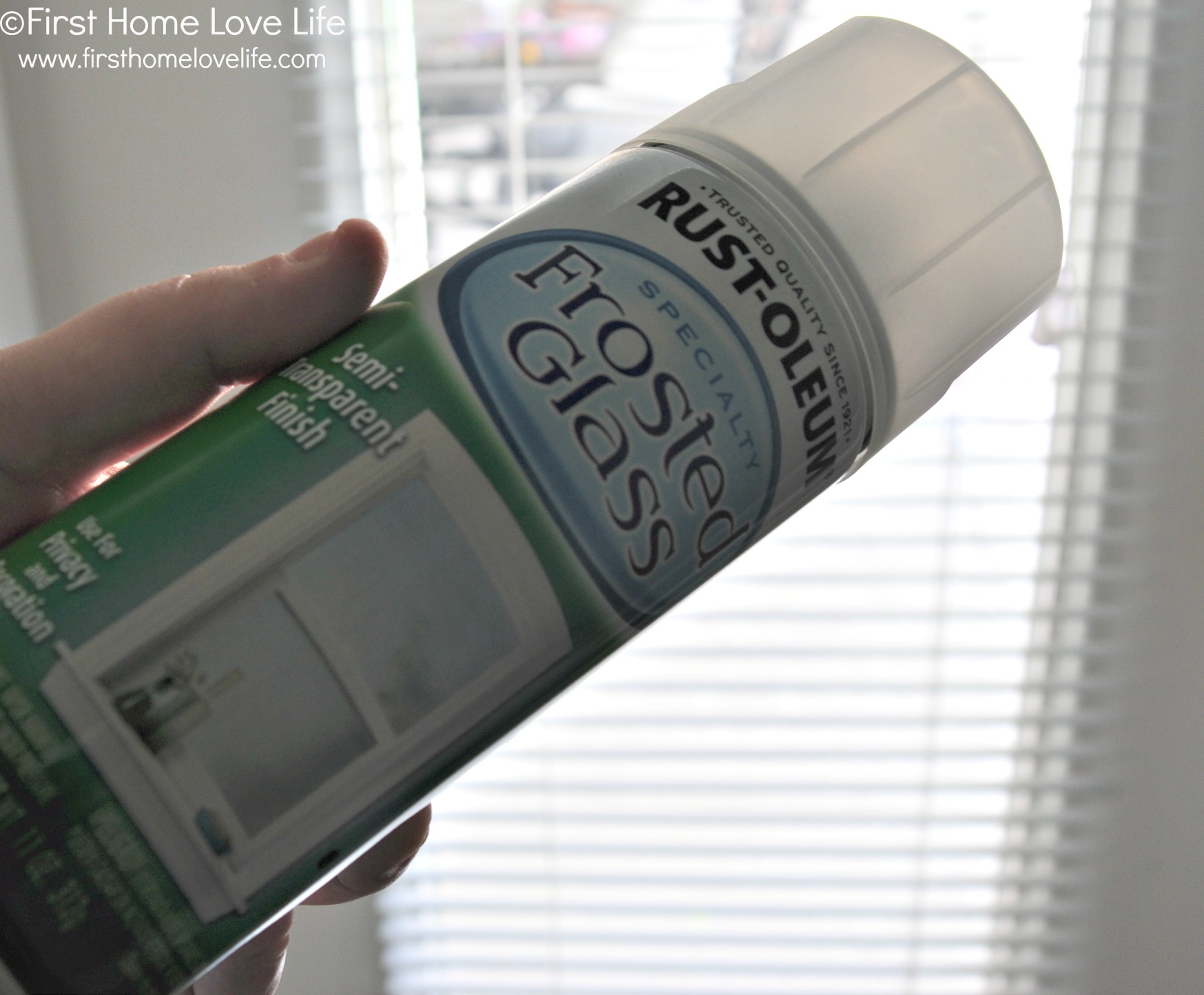 Frosted Glass Spray Before & After - How to Spray Frosted Glass Spray for  Privacy Spray 