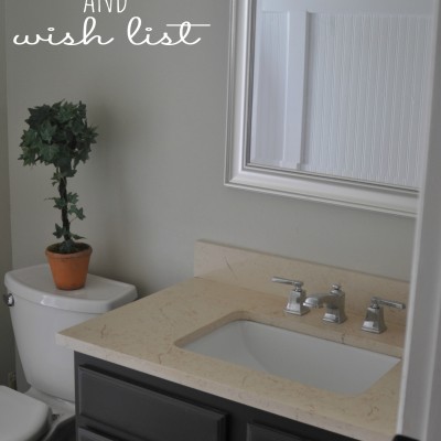 Guest Bathroom Progress and Wishlist