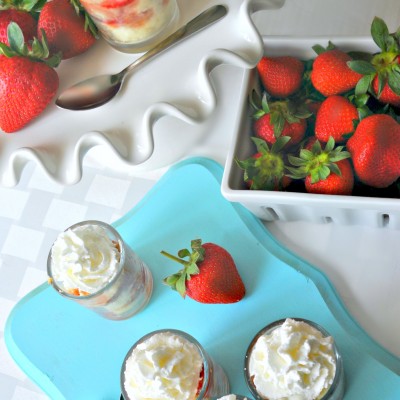 Four Ingredient- Strawberry Shortcake Shooters