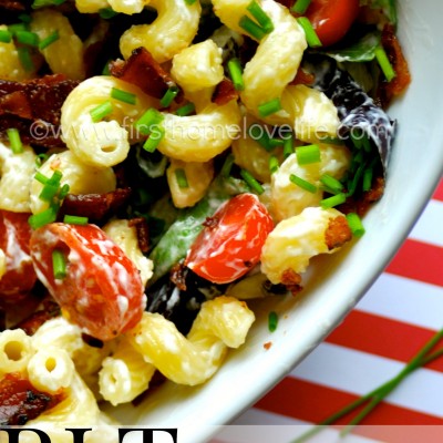 Garlicky BLT Macaroni Salad