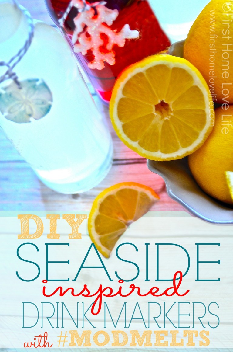 Seaside Inspired Drink Tags Using Mod Melts