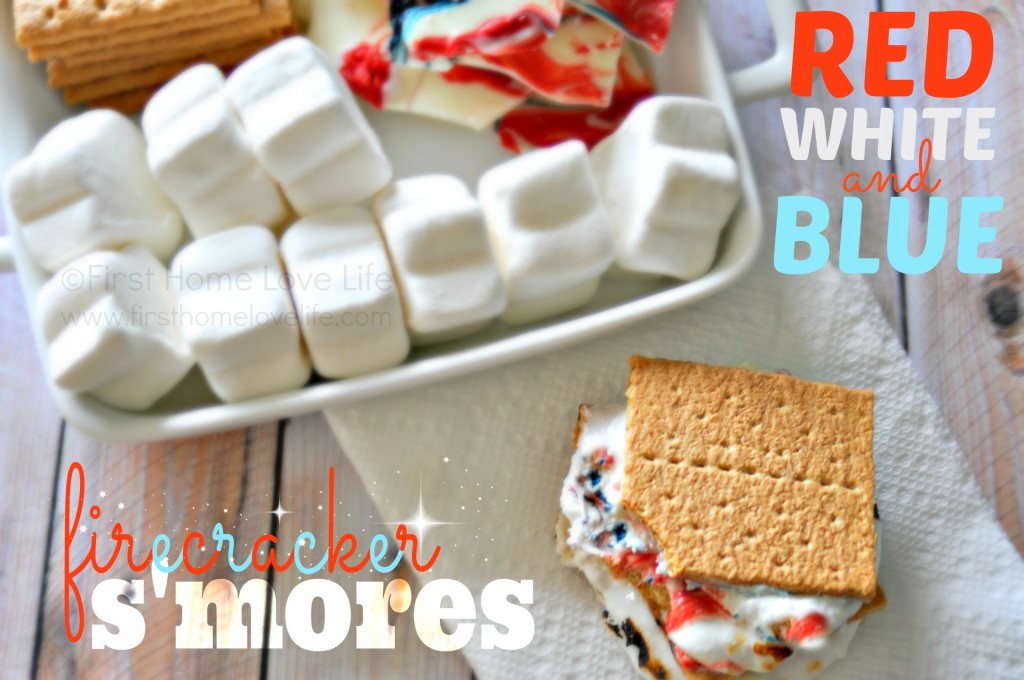 A patriotic spin on a classic summer treat. Imagine what a hit these red, white, and blue "firecracker" s'mores will be at your neighborhood block party!