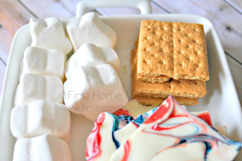 A patriotic spin on a classic summer treat. Imagine what a hit these red, white, and blue "firecracker" s'mores will be at your neighborhood block party!