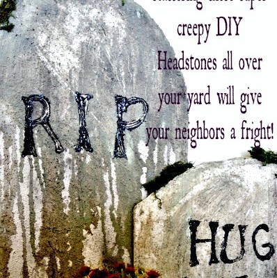 DIY Halloween Tombstones