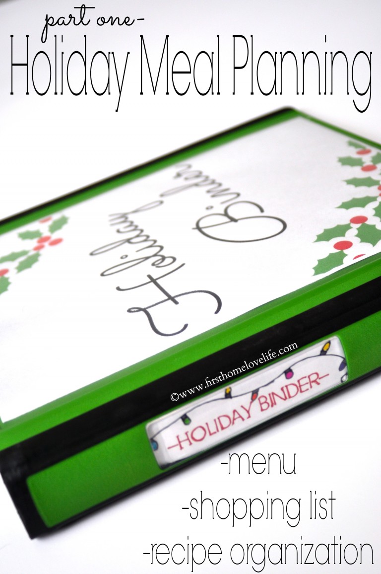Holiday Organization Binder {part 1}