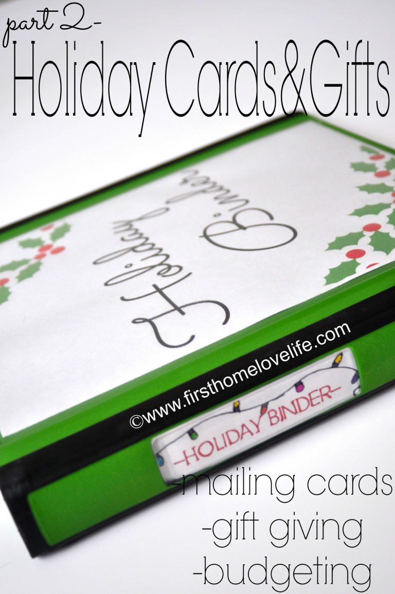 Holiday Organization Binder {part 2}