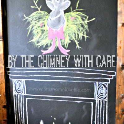 Christmas Chalkboard Fireplace