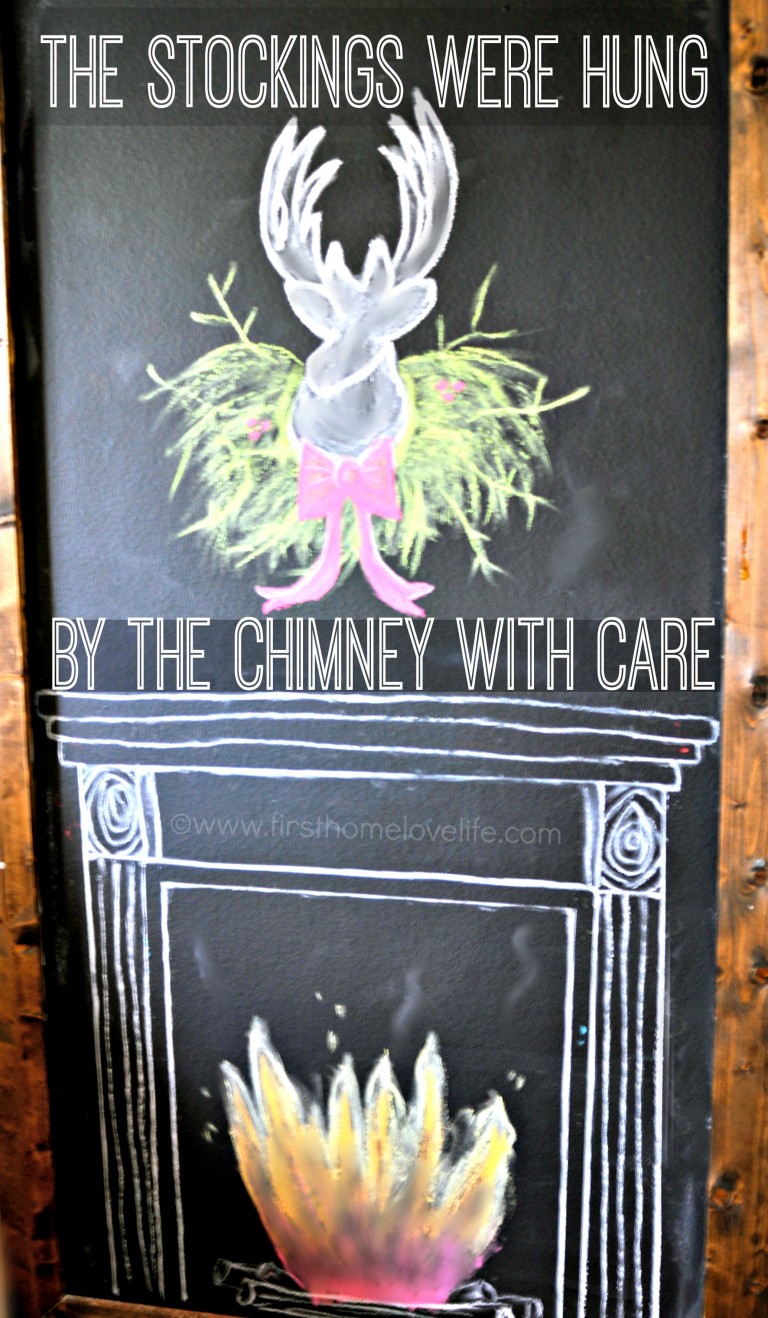 Christmas Chalkboard Fireplace