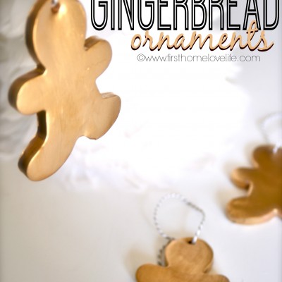 Gold Gingerbread Ornaments