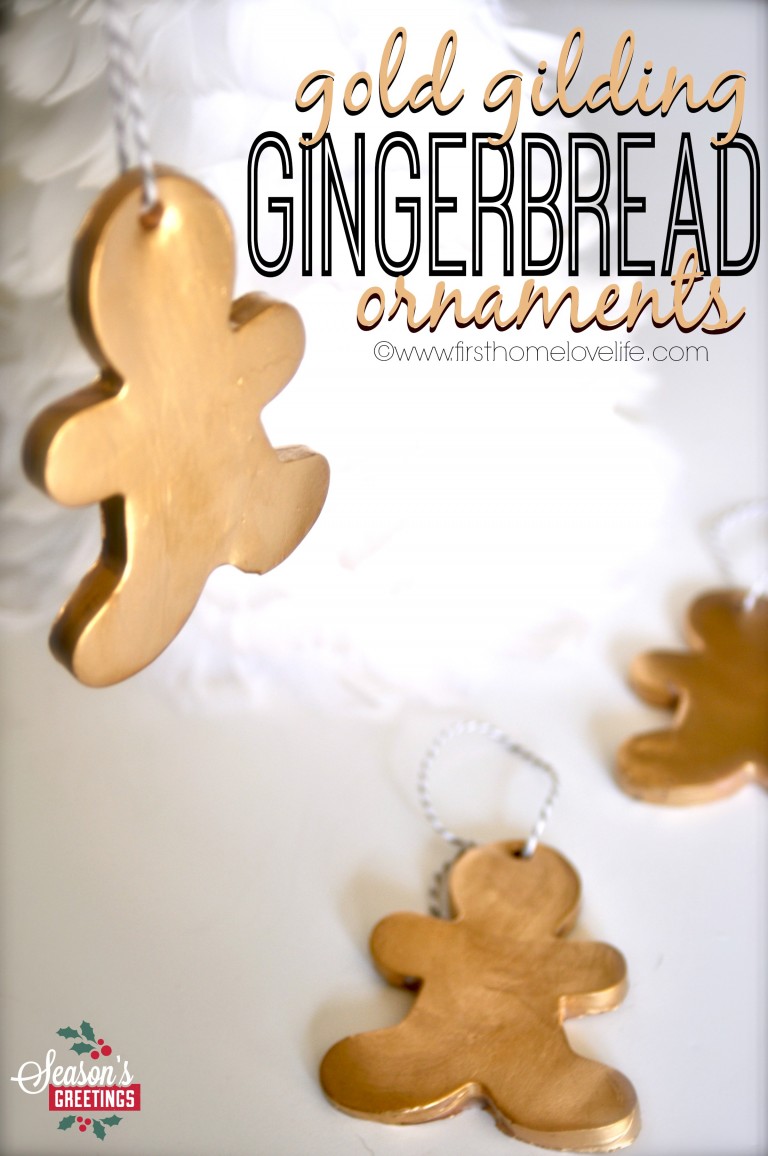 Gold Gingerbread Ornaments