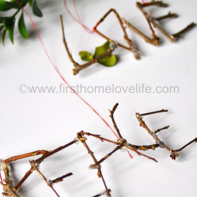 Make Your Own FREE Christmas Tree Decorations Using Twigs