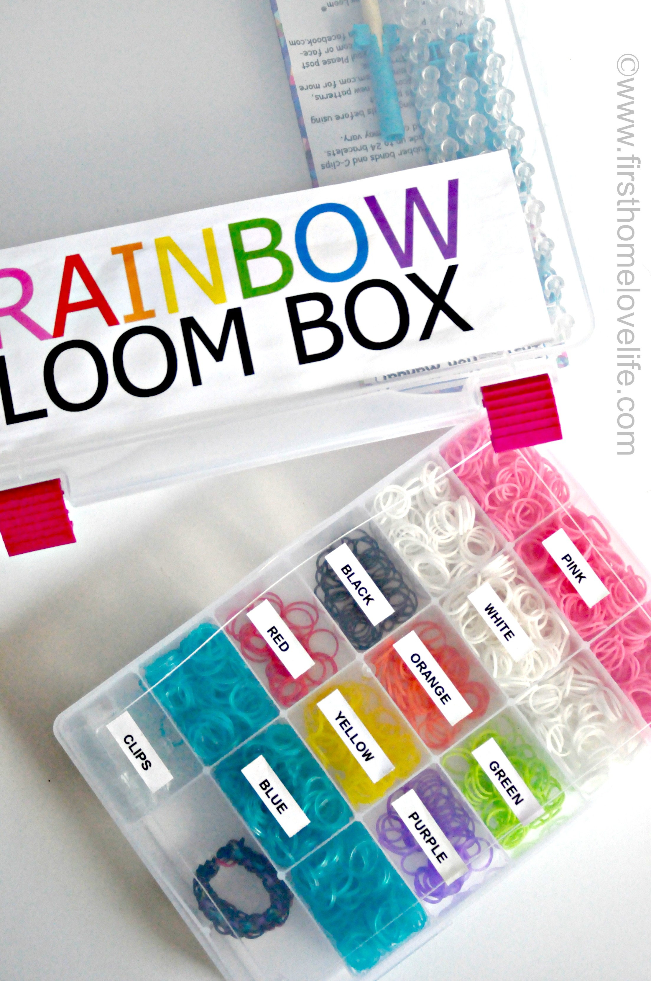 Rainbow Loom Storage Box - First Home Love Life