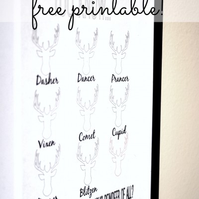 Reindeer Names Printable