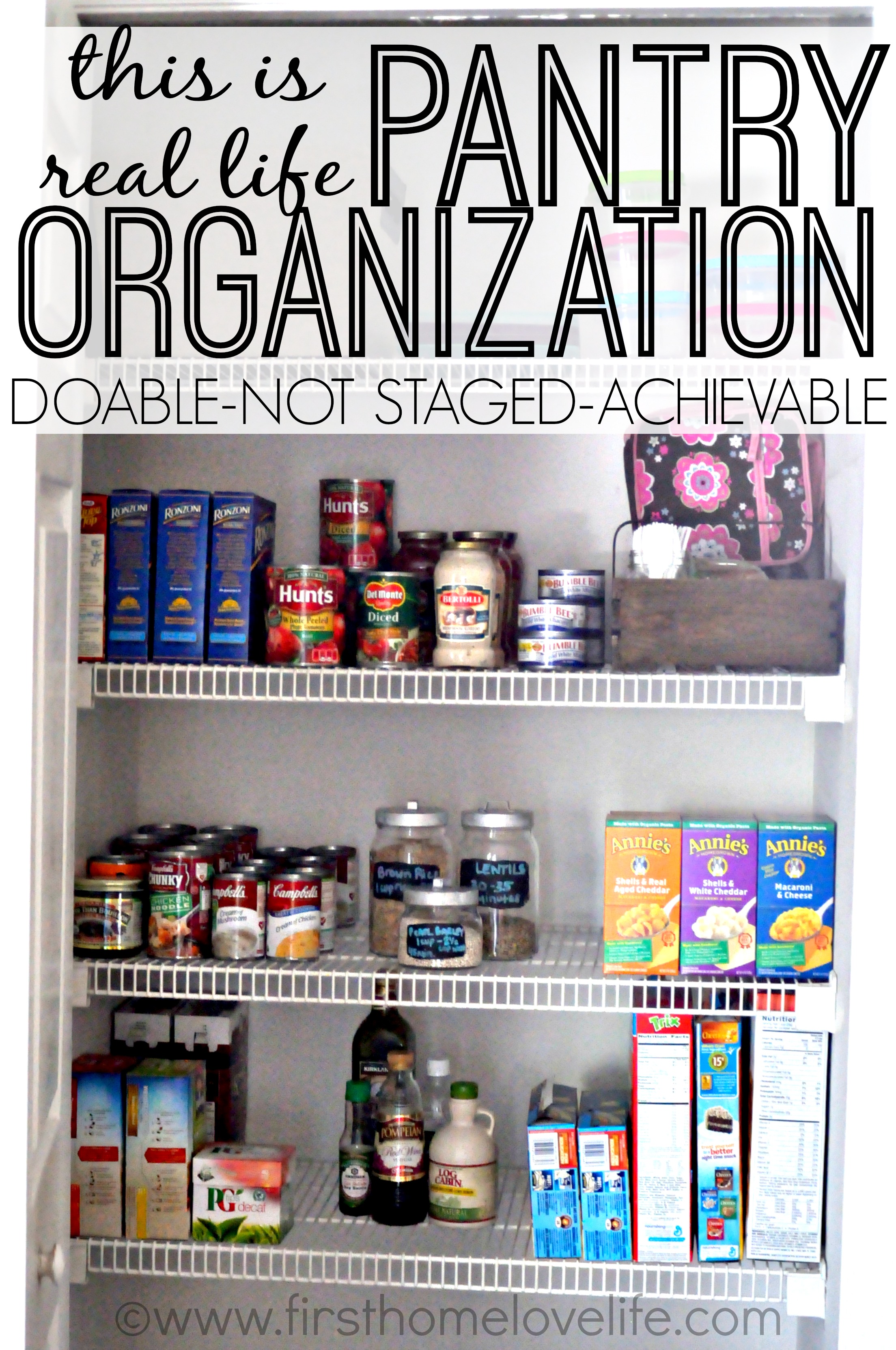A Functional, Pretty Organized Pantry