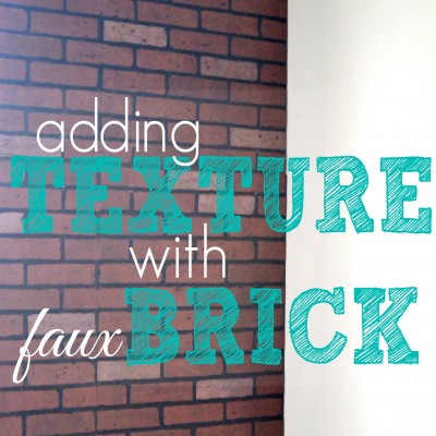 Faux Brick-ifying