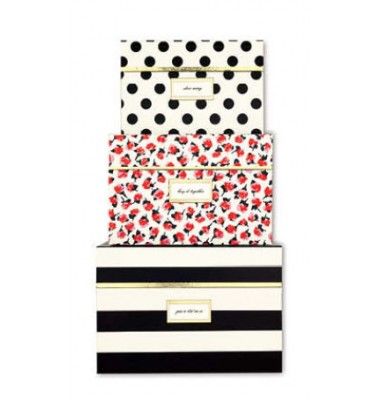 Kate Spade inspired storage boxes to hide away all of those loose office items!