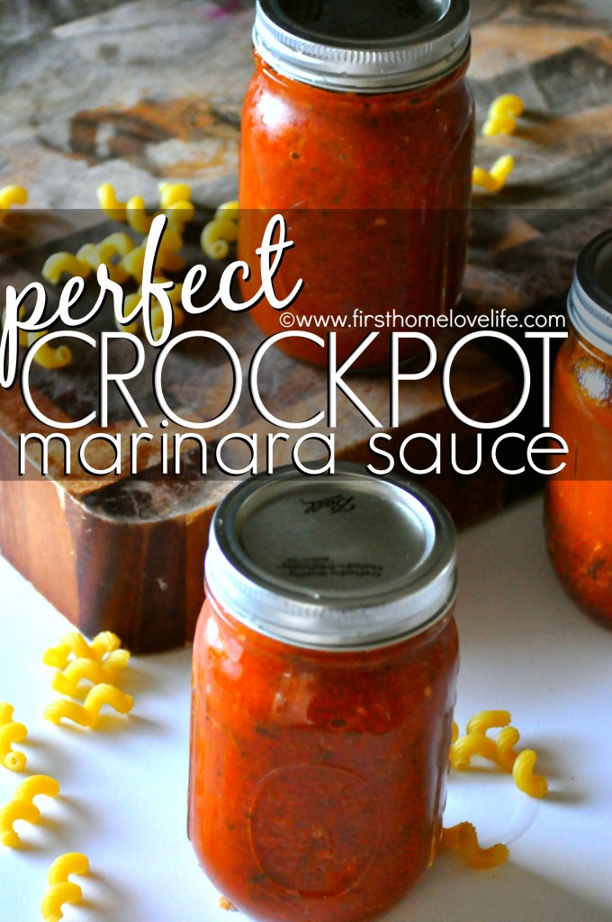 This crock pot marinara is so easy to make it's almost impossible to mess up and will make your house smell incredible all day long while it's cooking!