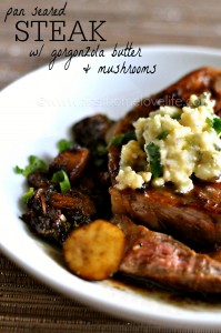 Savory Steak with Gorgonzola Butter