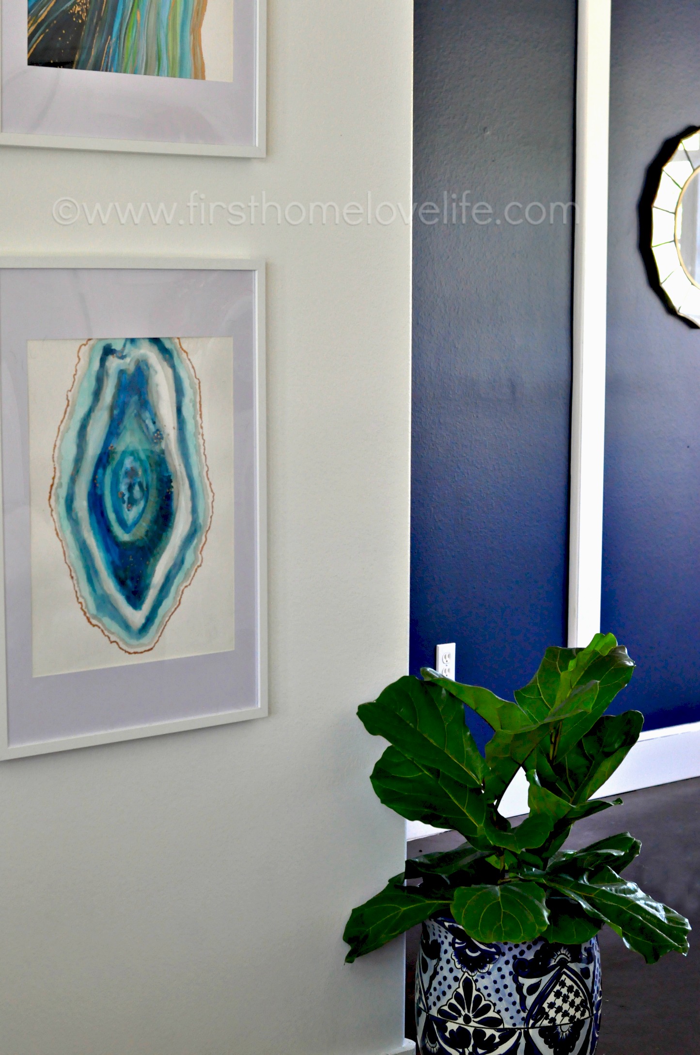 Diy Agate Watercolor Artwork - First Home Love Life