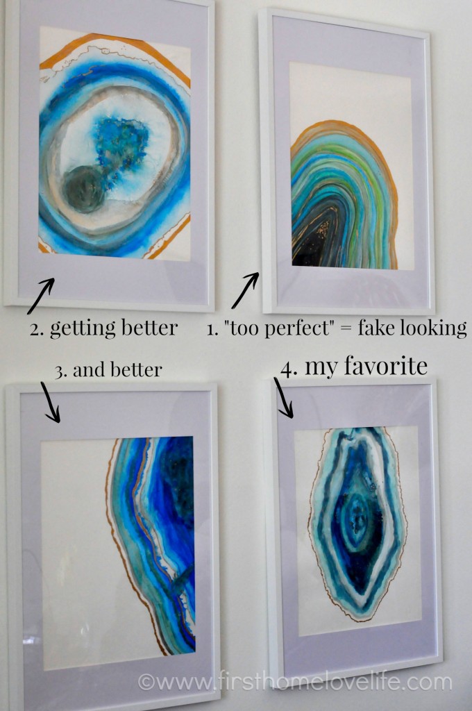 Can't find art you love to buy for your home? Create your own and hang it proudly! This DIY Agate Watercolor Artwork is one of a kind and pretty easy to do!