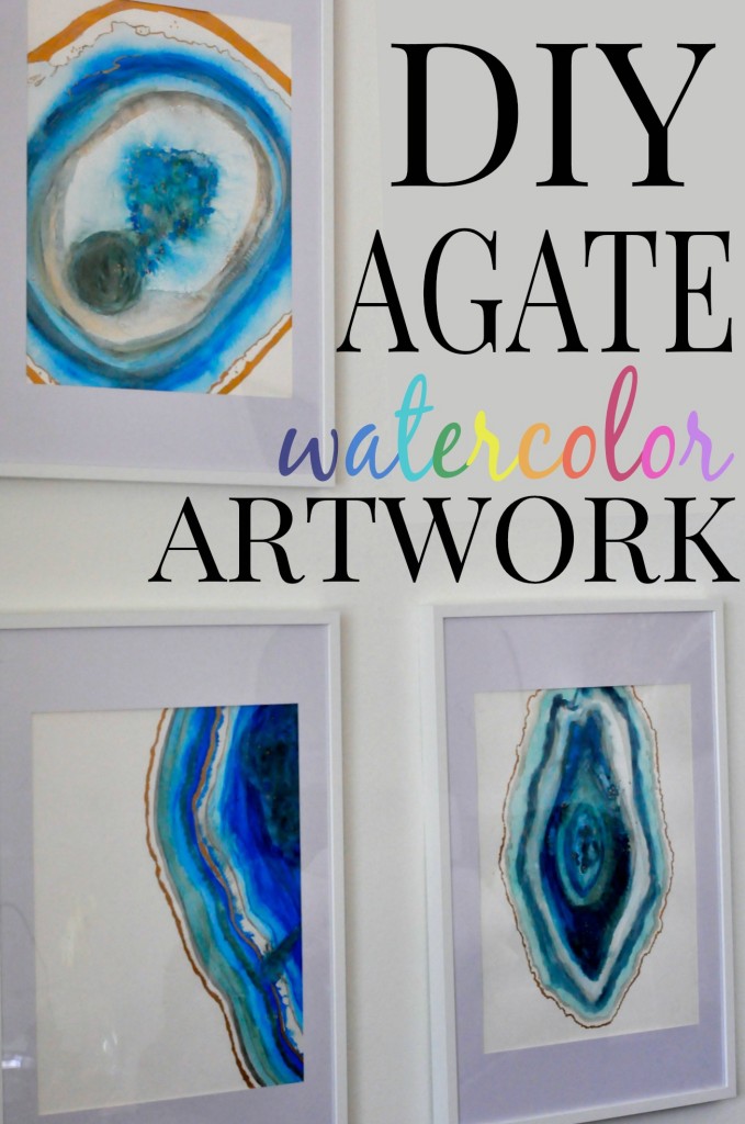 Can't find art you love to buy for your home? Create your own and hang it proudly! This DIY Agate Watercolor Artwork is one of a kind and pretty easy to do!