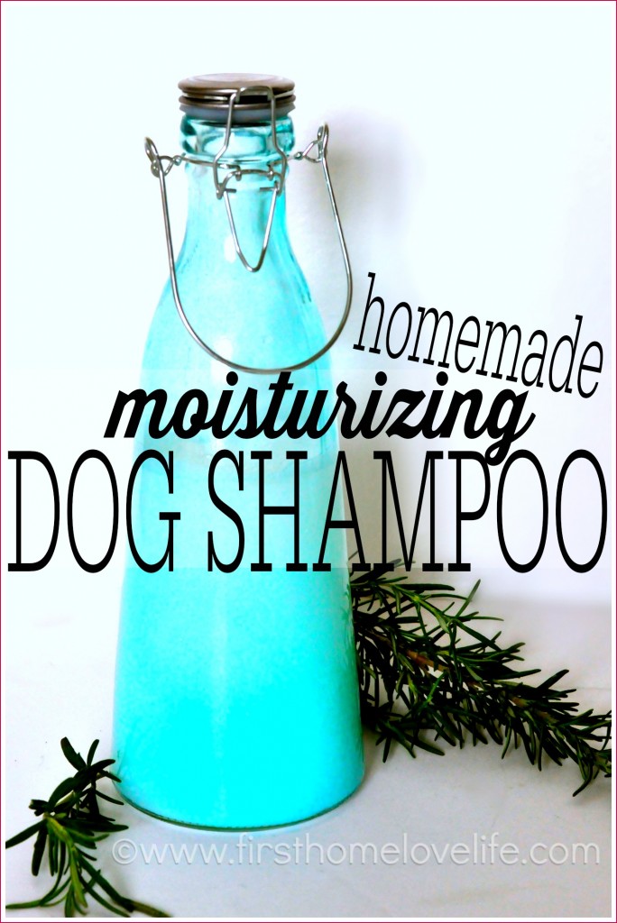 NO MORE STINKY DOG! This homemade dog shampoo is super moisturizing, and leaves your pets fur looking and feeling great! #PETS #DIY #DOG #DOGS #LABRADORS #LABS #HOMEMADE #BEAUTY www.firsthomelovelife.com