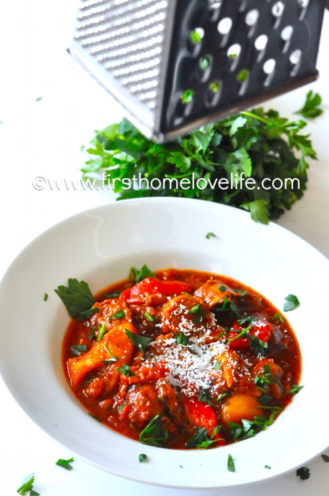 This easy crockpot recipe for sausage and peppers is mouthwateringly good! I can't wait to make it again!