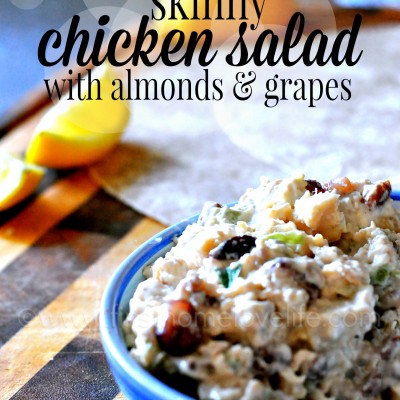 Skinny Chicken Salad with Almonds and Grapes