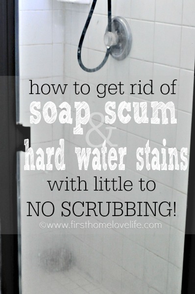 How to Clean Off Soap Scum and Hard Water Stains with little to NO SCRUBBING! #cleaningtips #cleaningtricks #diy