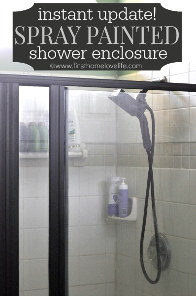 Spray Painted Shower Surround First Home Love Life - Can You Paint Your Shower Walls