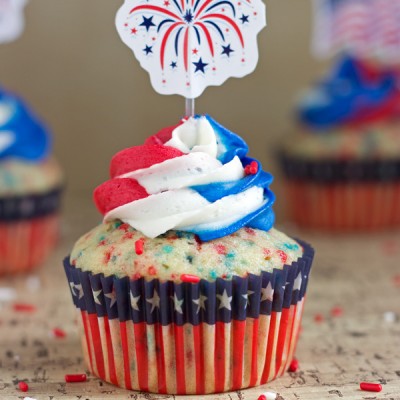 Red, White, and Blue Cupcakes