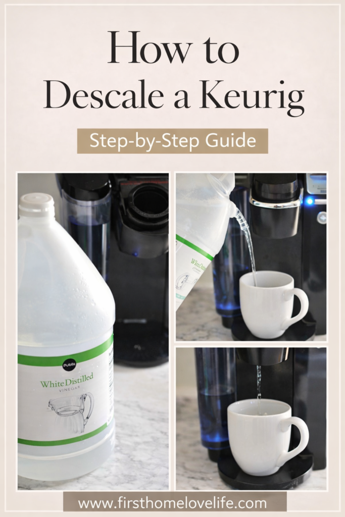 how to descale a keurig coffee maker with white vinegar step by step