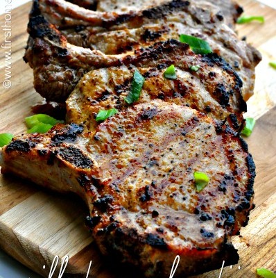 Grilled Maple Dijon Pork Chops