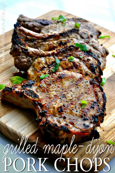 Grilled Maple Dijon Pork Chops Grilled Pork Chops for Outdoor Parties | Homemade Recipes http://homemaderecipes.com/bbq-grill/19-memorial-day-recipes