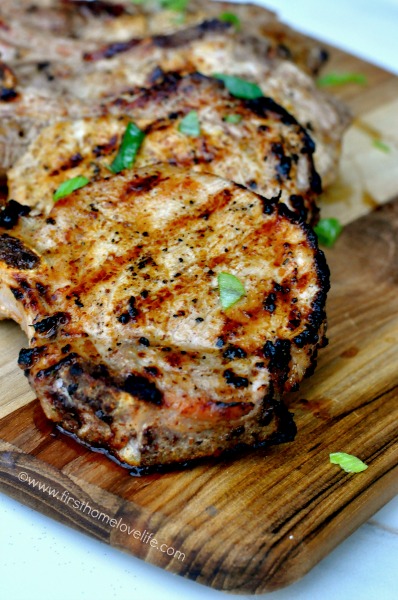 Sweet and savory pork chops oozing with juicy flavor! These grilled maple Dijon Pork Chops are going to be your new grilling favorite!