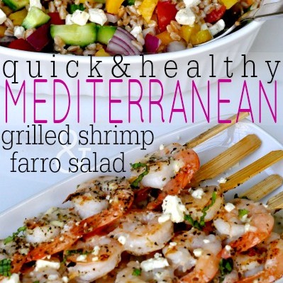 Greek Grilled Shrimp & Farro