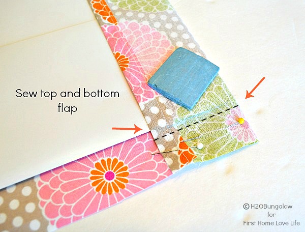 sew top and bottom flaps