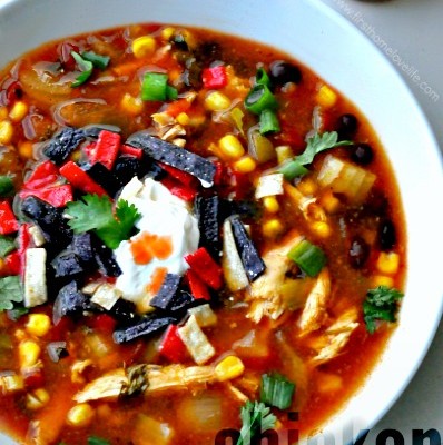 Crockpot Chicken Tortilla Soup