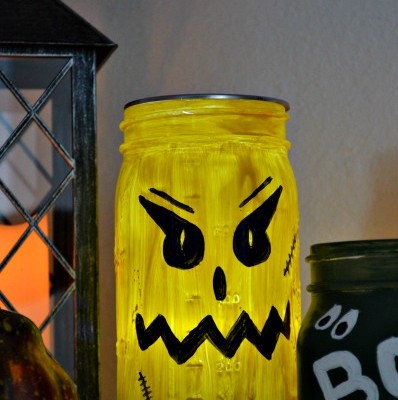 Halloween Monster Mason Jars
