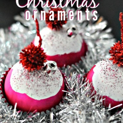 DIY Glitter Cupcake Christmas Ornaments