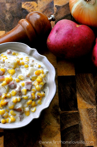 ham potato corn soup recipe