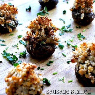 Sausage Stuffed Marsala Mushrooms