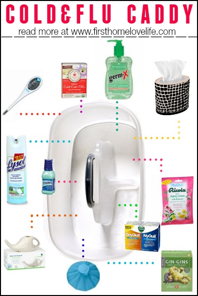 how to build a cold and flu caddy via www.firsthomelovelife.com