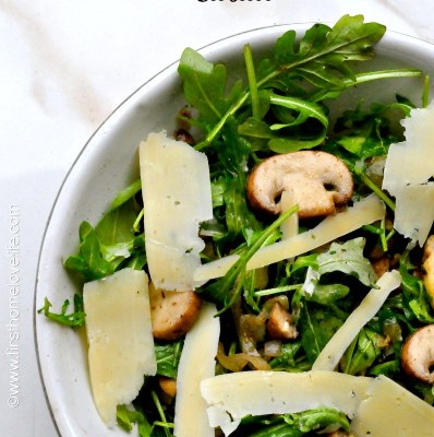 Warm Mushroom and Arugula Salad